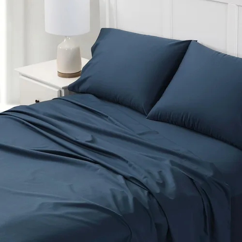 Miniatura 3 de Cuddledown Dreamstead - Juego de sábanas 100 % algodón, 300 hilos, tejido satinado de lujo, algodón peinado puro, suave, resistente a las arrugas