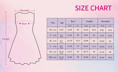 Miniatura 6 de Jeskids - Vestido de unicornio sin mangas para niñas.
