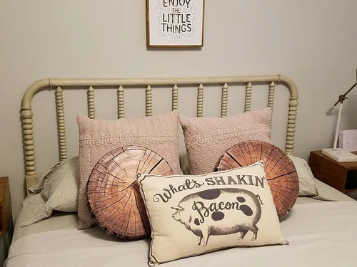 Miniatura 2 de HYSEAS Almohada Decorativa Redonda, Impresión Digital 3D Cómoda Almohada Divertida y Linda de Tronco de Madera para Niños, Cojín Circular de Asiento