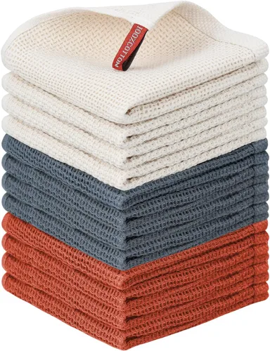 Miniatura 98 de Nialnant - Toalla de cocina 100% algodón, tejido gofre, suave, absorbente y de secado rápido, toallas para secar platos, trapos de limpieza - Multi