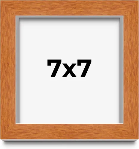 Miniatura 196 de Marco de 3 x 3 pulgadas, marco de madera maciza de nuez miel tradicional marrón Ancho de moldeo de 0.875 pulgadas Profundidad de conejo de 0.875