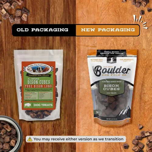 Miniatura 2 de Bison Cubes: Golosinas puras de bisonte para perros, totalmente naturales, aprobadas por veterinarios, de un solo ingrediente, sin granos
