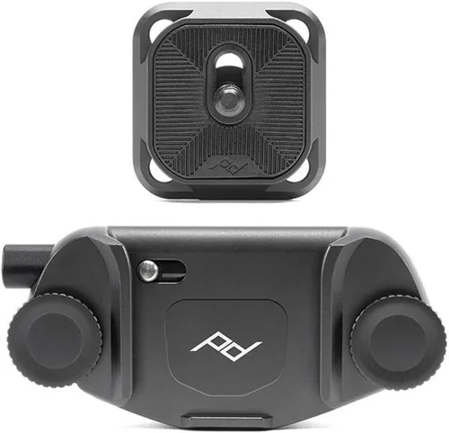 Miniatura 4 de Peak Design Clip para cámara de captura V3, negro con placa, sostiene DSLR, compacto y cuerpo de disparo, seguro, estable y accesible, se fija a