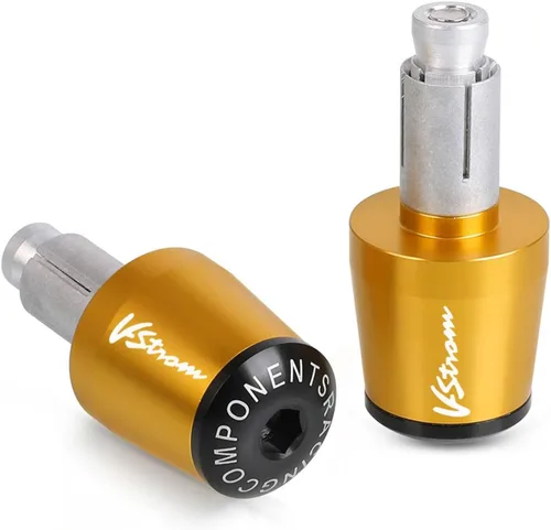 Miniatura 4 de for Suzuki V-Strom 650 V-Strom650 VStrom 1000 DL1000/V-STROM All Year Motorcycle Handlebars Grips Ends Bar Ends Handlebars Caps (Color : Gold -Black)
