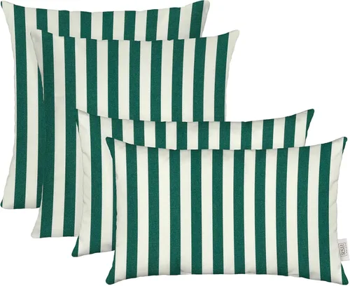 Miniatura 47 de RSH DECOR: Sunbrella Lumbar & Square Pillows Set of 4 20" x 12" & 17" x 17" Water & Fade-Resistant Fabric Outdoor Throw Pillows for Patio