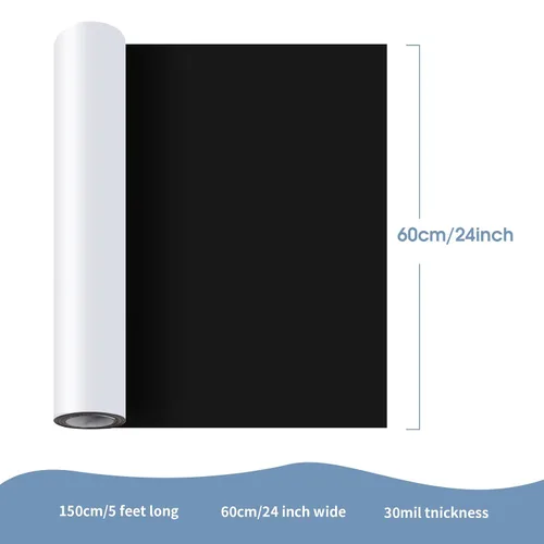 Miniatura 2 de Rollo de hoja magnética en blanco AISIMIEE, 24” x 10’ Hojas magnéticas flexibles de 30 mil de espesor, papel magnético no adhesivo de vinilo blanco