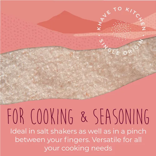 Miniatura 2 de KHAVE® Paquete de sal rosa del Himalaya pura pura y fina – Sal fina para cocinar, condimentar, hornear, recambio de coctelera y sal gruesa