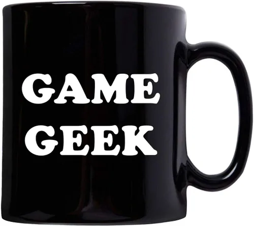 Miniatura 2 de Game Geek Mug Coffee Tea Cup Black Ceramic 11oz - Funny Gifts for Game Developer Designer Video Gaming Design Dev Team Development Cute Gag Idea