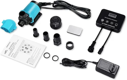Miniatura 6 de Bomba de retorno para acuario de 660 GPH con controlador de pantalla LCD, bomba de acuario DC 24V 25W para acuario de agua salada y agua dulce