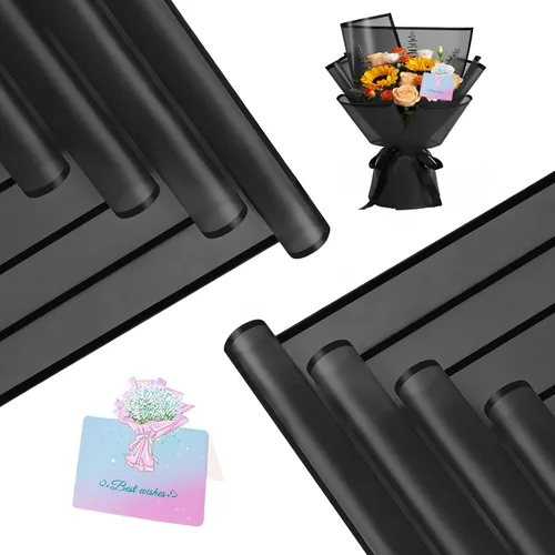 Miniatura 17 de REAXYZNN 20 hojas de papel de regalo de flores, papel de regalo floral impermeable con tarjetas para manualidades de bricolaje, suministros de Blanco