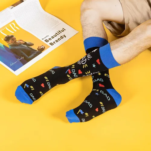 Miniatura 5 de Calcetines de cumpleaños para hombres, el mejor regalo del día del padre para él, novio, abuelo, divertidos calcetines locos