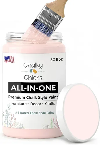 Miniatura 178 de Chalky Chicks - Pintura mate a la tiza, no requiere lijado, 4 onzas líquidas, color gris oscuro (Gun Metal Gray), para muebles, pintura sin Gris