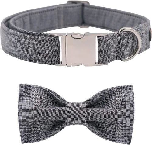 Miniatura 3 de Lionet Paws Collar de perro con corbatín, duradero, ajustable y cómodo para perros pequeños, cachorros y gatos, cuello de 10 a 16 pulgadas