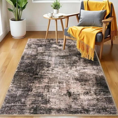 Miniatura 928 de IOHOUZE Alfombra abstracta lavable de 3 x 12 pies para pasillos, antideslizante para cocina, camino de entrada de lana sintética para interiores