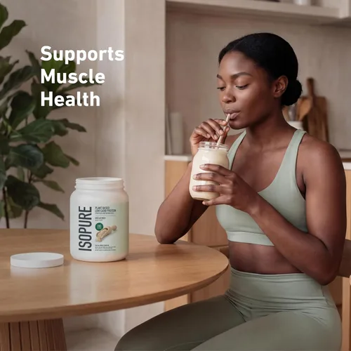 Miniatura 8 de Isopure Proteína en Polvo a Base de Plantas, Sin Lactosa, Sin Gluten, Con Hierro, Sin Sabor, 20 g de Proteína Vegetal por Porción, 1.15 Libras, 20