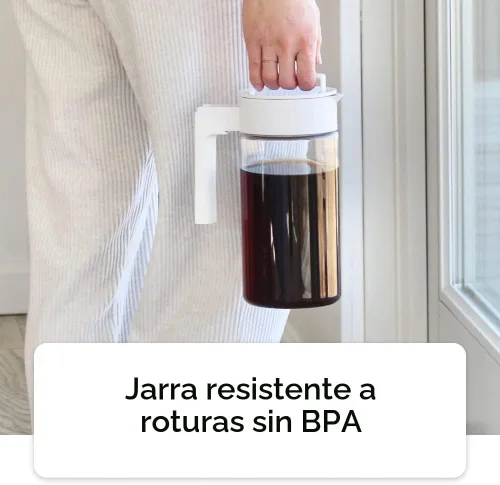Miniatura 4 de Takeya Cafetera de café frío Tritan - Jarra hermética con tapa sin fugas - Cafetera de café frío sin BPA con mango de silicona - Jarra apta