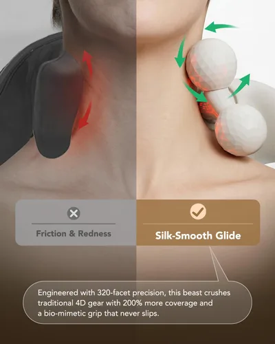 Miniatura 4 de SKG H7 Masajeador de cuello ultra inalámbrico para aliviar el dolor de tejido profundo, regalos del día del padre, masajeador ajustable de cuello