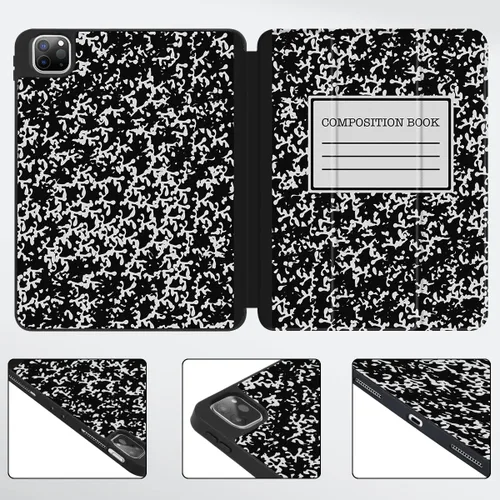 Miniatura 7 de Funda Tuiklol para iPad Pro de 12.9 pulgadas 2022 2021 2020 2018 6th / 5th / 4th / 3rd Gen Built in Pencil Holder Protective Stand Back Cover with