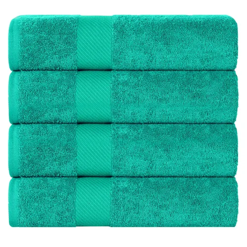 Miniatura 34 de SUPERIOR Kendell - Juego de 4 toallas de baño de algodón egipcio, absorbentes, para la ducha, artículos esenciales para el spa, toallas grandes