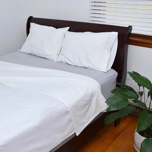 Miniatura 7 de Pacific Linens Fundas de almohada de mezcla de algodón blanco, calidad de hotel de 20 x 30 pulgadas, paquete de 2 fundas de almohada