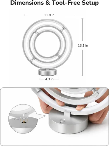 Miniatura 7 de Lepro TB1 Lámpara de mesa inteligente AI, luz de escritorio RGB+IC que cambia de color habilitada para Alexa y Google Home, sincronización