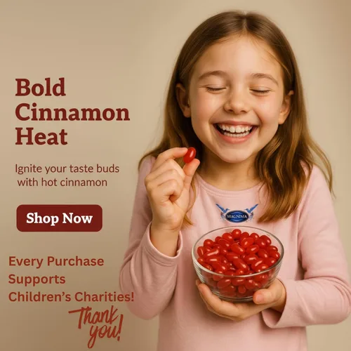 Miniatura 5 de MAGNIMA Gomitas de canela calientes, sin sabores ni colores artificiales, sin gluten y sin grasa, aperitivo divertido para niños y familia, bolsa