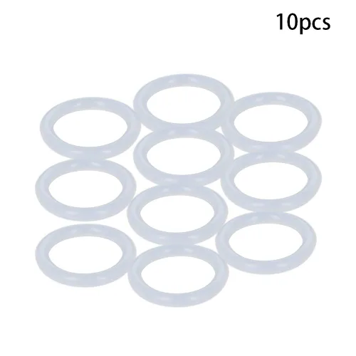 Miniatura 3 de Othmro 10 anillos de sellado de silicona planos blancos, 0.630 x 0.866 x 0.118 in (IDxODxTHK) junta tórica redonda para grifo, ducha, arandelas