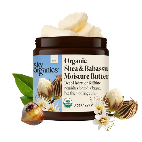 Miniatura 9 de Manteca de karité ecológica por Sky Organics, sin refinar, 100% pura manteca de cacao prima, 16 onzas, nutritiva para piel, hidratante de curación