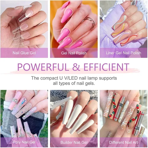 Miniatura 3 de Mini lámpara LED de uñas, lámpara de uñas en forma de concha de 18 W, lámpara de uñas portátil con luz UV, lámpara de curado de esmalte de uñas
