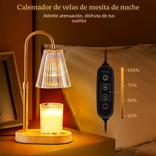 Miniatura 3 de Lámpara calentadora de velas con temporizador, velas eléctricas, calentadores de cera, lámparas de vidrio para tarros, quemador, altura ajustable