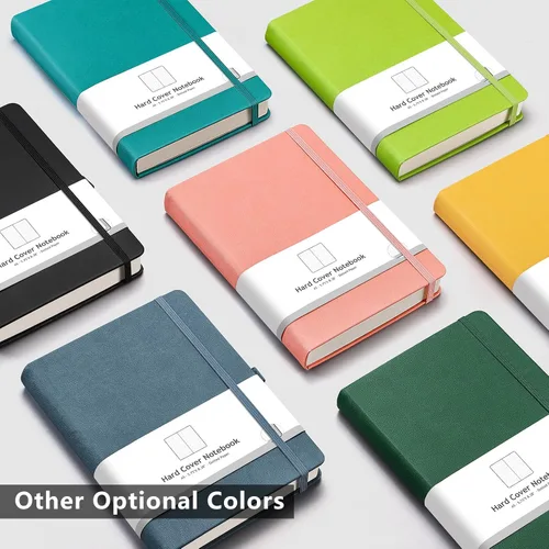 Miniatura 7 de AHGXG Cuaderno rayado – 320 páginas numeradas grande B5 grueso diario universitario rayado, papel rayado grueso de 100gsm, tapa blanda de piel Azul