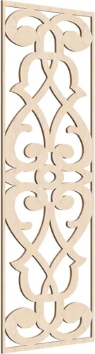 Miniatura 98 de 9 3/8"W x 24 3/8"H x 1/4"T Bellaire Decorativos Paneles de pared de madera calado, abedul
