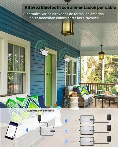 Miniatura 2 de Inwa Altavoces Bluetooth para exteriores, IPX5 resistente al agua de 400 W, potente sistema de sonido para interiores y exteriores, sincronización