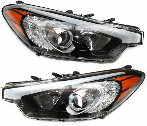Gdrasuya10 Conjunto de faros delanteros izquierdo del lado del conductor + lado derecho del pasajero para KIA Forte Kia Forte Koup KIA Forte Koup