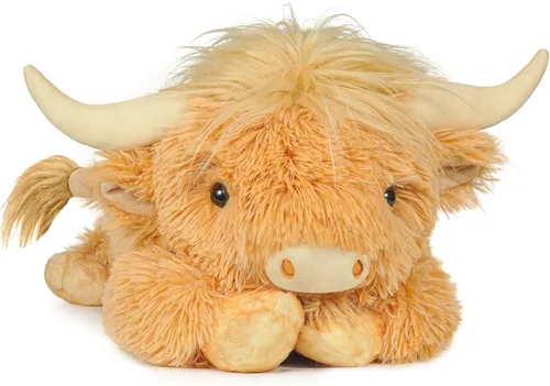 Miniatura 8 de WDXDSOB Animales de Peluche de Vaca Highland con Peso 4.2 Libras Peluche de Vaca Highland con Peso para Niños y Adultos Almohada de Juguete