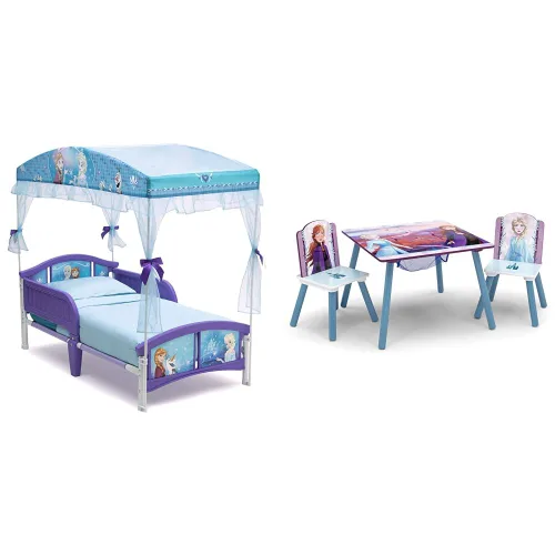 Miniatura 12 de Delta Children Cama Infantil con Dosel, Princesa de Disney y Organizador de Almacenamiento de Juguetes Diseño y Almacenamiento de 6 Compartimientos