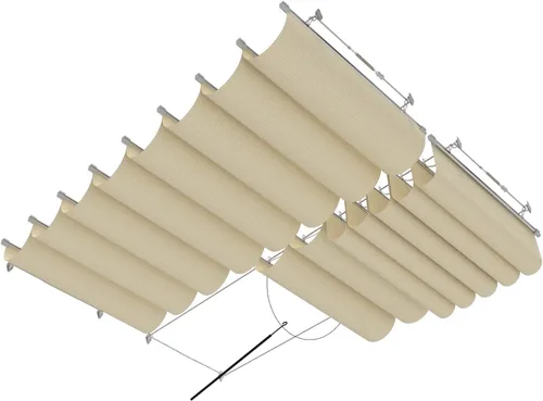Miniatura 8 de 7'×12' Toldo de pérgola retráctil para reemplazo de dosel de pérgola, toldo deslizante con hardware de cable para toldo de patio, pórtico, garaje