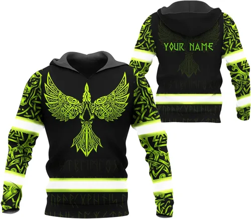 Miniatura 9 de Camisa de Alta Visibilidad con Cráneo para Hombre, Camisas Reflectantes de Seguridad con Bandera de EE. UU., Nombre Personalizado para Ropa