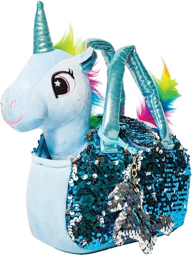 Set de Mascotas de Peluche de Little Jupiter con Bolso - Animales de Peluche de Unicornio - Animales de Peluche para Niñas - Juguete de Peluche -