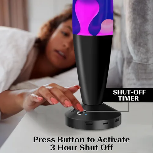 Miniatura 6 de JAMBO Lámpara hermosa de 16 pulgadas con cera, luz nocturna relajante para decoración del hogar, extra alta, lámpara para sala de estar, oficina