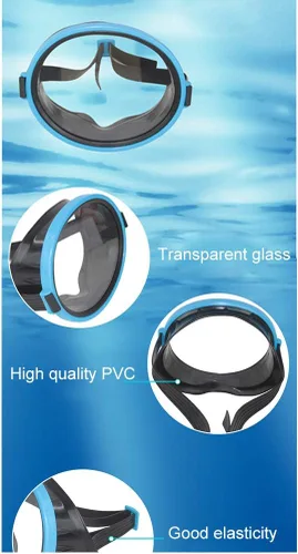 Miniatura 2 de Universal Snorkel Mask Oval Single-Lens Scuba Dive Mask Diving Goggles Equipment Anti-Fog Swim Mask Anti-Leak Diving Mask with Adjustable Straps