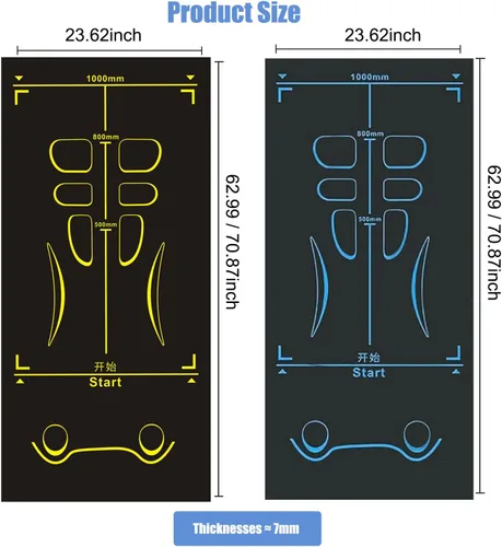 Miniatura 8 de Alfombrilla de entrenamiento antideslizante para rueda de abdominales, alfombrilla de ejercicio con bolsa de almacenamiento, equipo de ejercicio