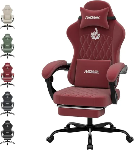 Miniatura 11 de Silla ergonómica para videojuegos, sillas para videojuegos, sillas de computadora para videojuegos, sillas de jugadores para adultos, soporte lumbar