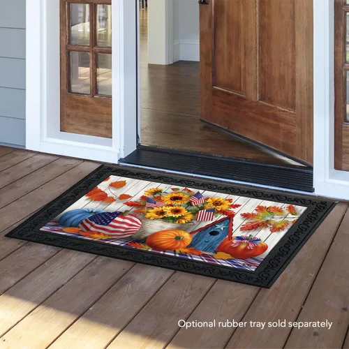 Miniatura 3 de Briarwood Lane Felpudo patriótico de otoño americano
