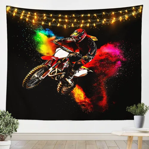 Miniatura 6 de Colgante de pared con estampado de leopardo, pequeño 51 x 59, tapiz de guepardo de cachemira verde azulado bohemio con lunares blancos y negros
