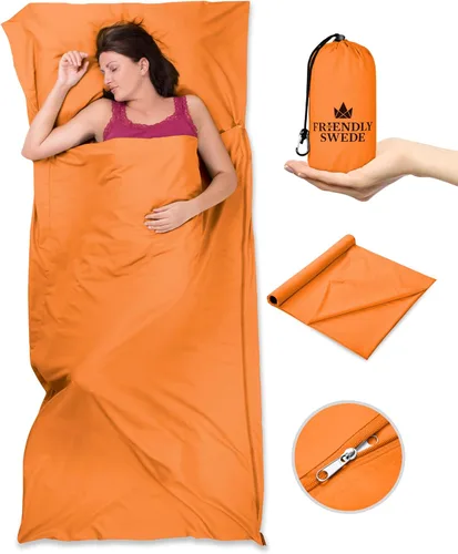 Miniatura 9 de The Friendly Swede Sleeping Bag Liner - Cold Weather Microfiber or Ultralight Polyester Adult Sleep Sack in 3 Sizes- for Hotel and Camping Sheets