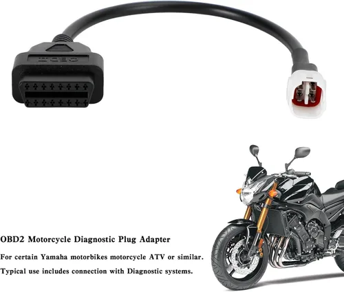 Miniatura 4 de Mad Hornets Conector adaptador de cable de 4 pines a OBD2 apto para Yamaha R1 R6 MT09