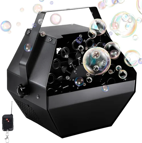 ATDAWN Máquina automática de burbujas de alta capacidad de 1 litro con control remoto de 45 pies, soplador de burbujas de metal profesional para