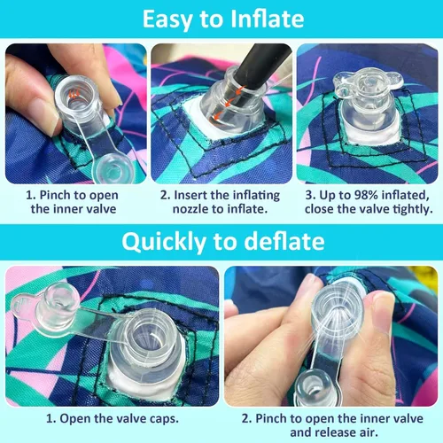 Miniatura 5 de Silla flotante inflable para piscina, paquete de 2 flotadores de piscina para adultos, resistentes, sillas flotantes de agua, flotadores inflables