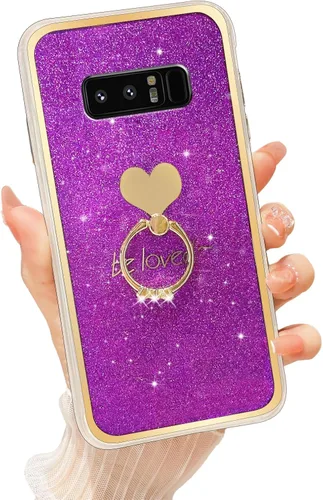 Miniatura 22 de Para Samsung Galaxy A52 5G Caso Lindas Niñas Mujeres Shell De Brillo De Lujo Con Anillo De Corazón Kickstand Cubierta Protectora A Prueba De Golpes